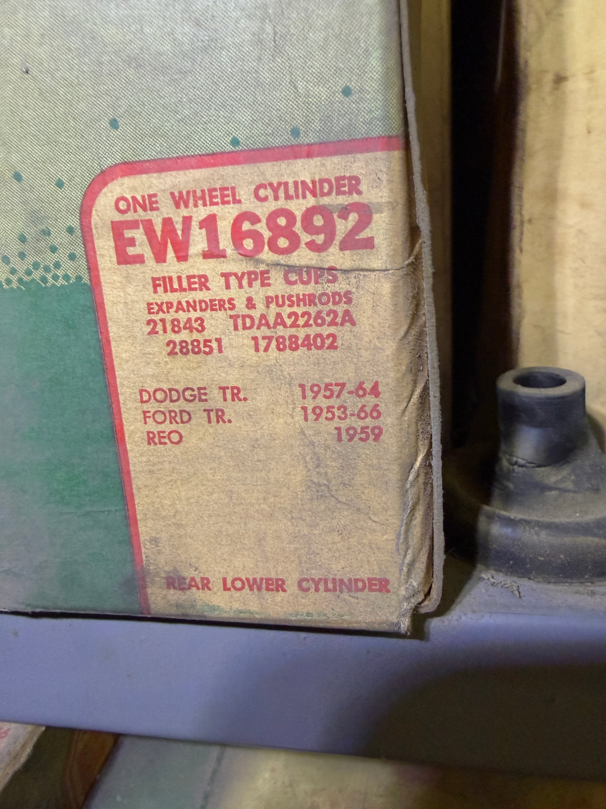 NOS Mopar 1788402 Lower Rear Brake Wheel Cylinder - 1957-64 Dodge Truck, 53-66 Ford, 59 Reo