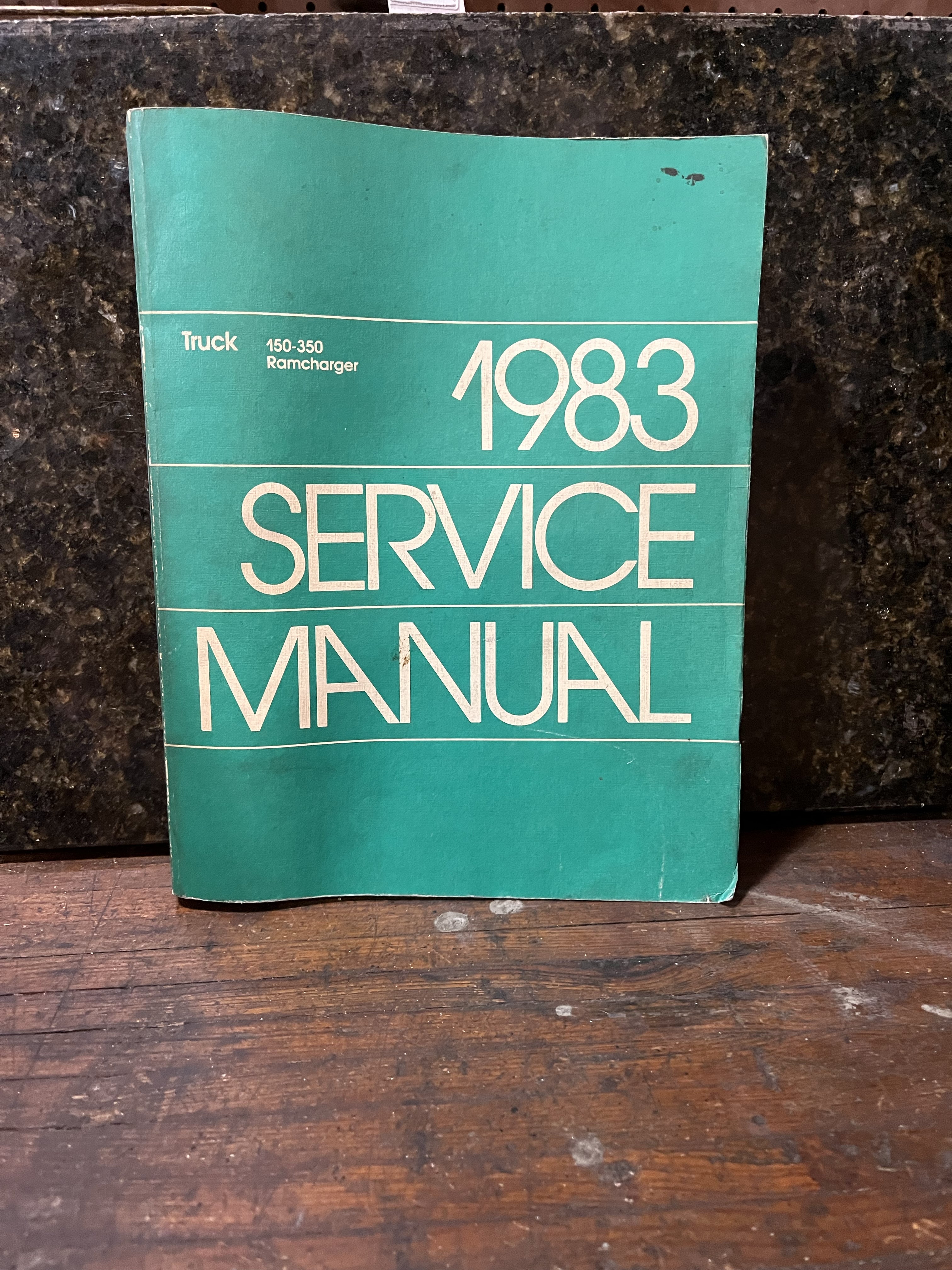 1983 Service Manual Truck 150-350 Ramcharger