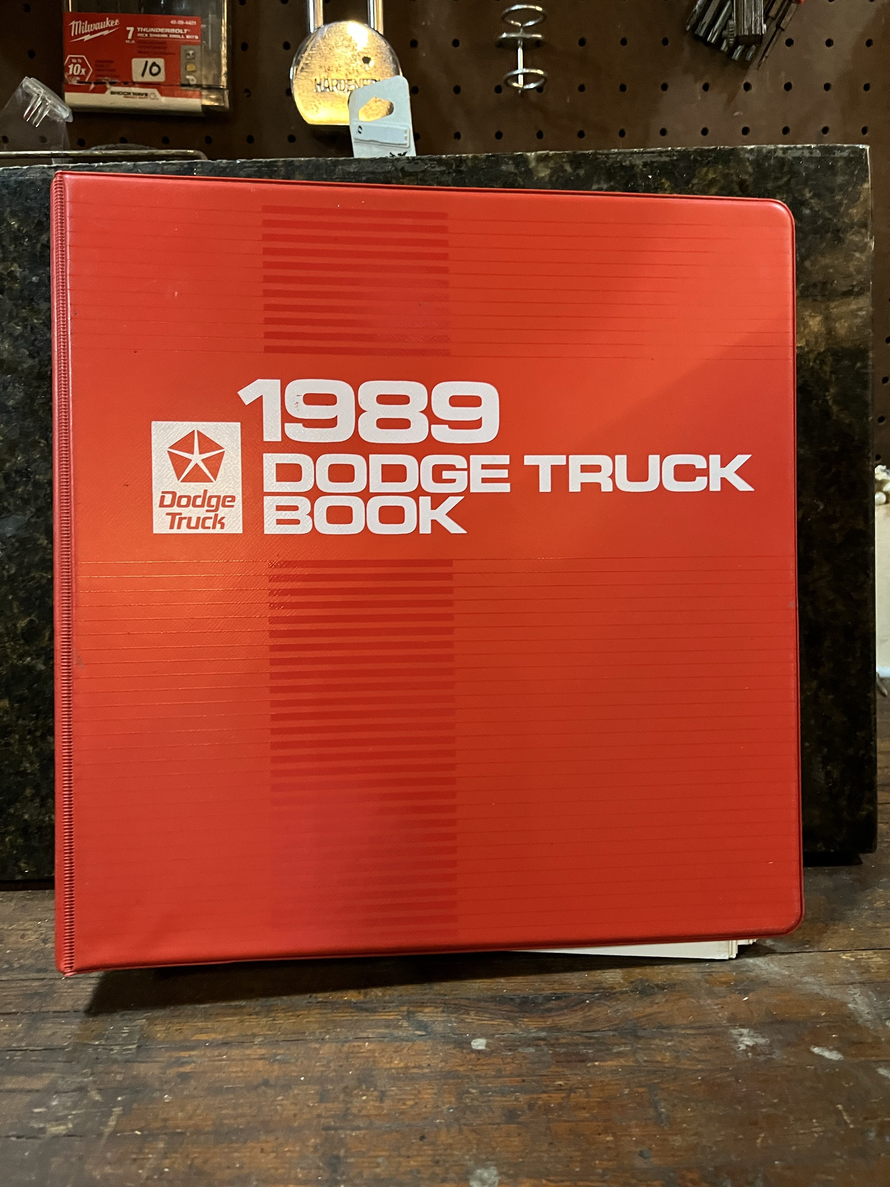 1989 Dodge Truck Book, product information and specs, red binder