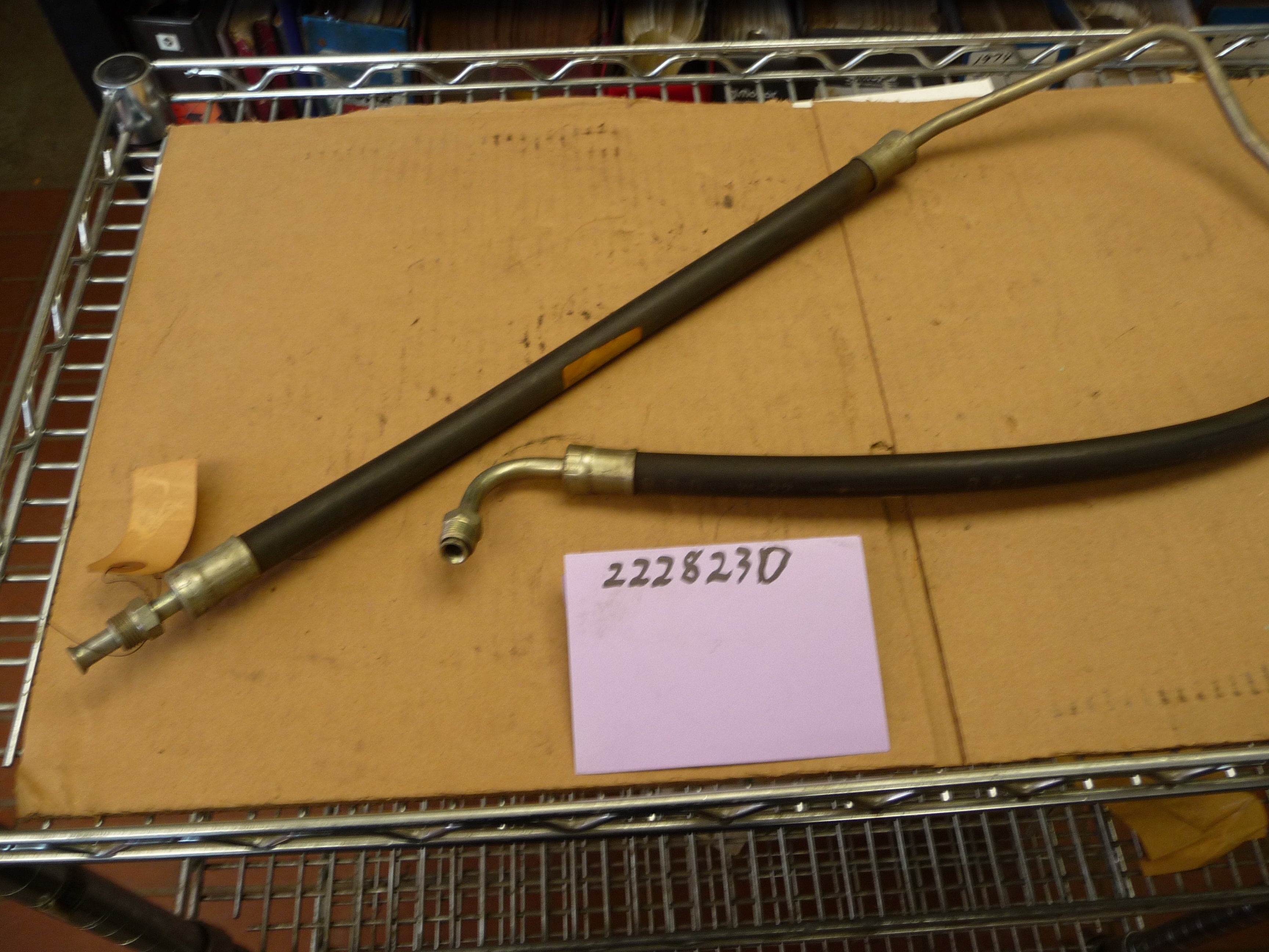 Power steering hose, pump to control valve, except 6-man cab, D 100, 200, 1963-1968