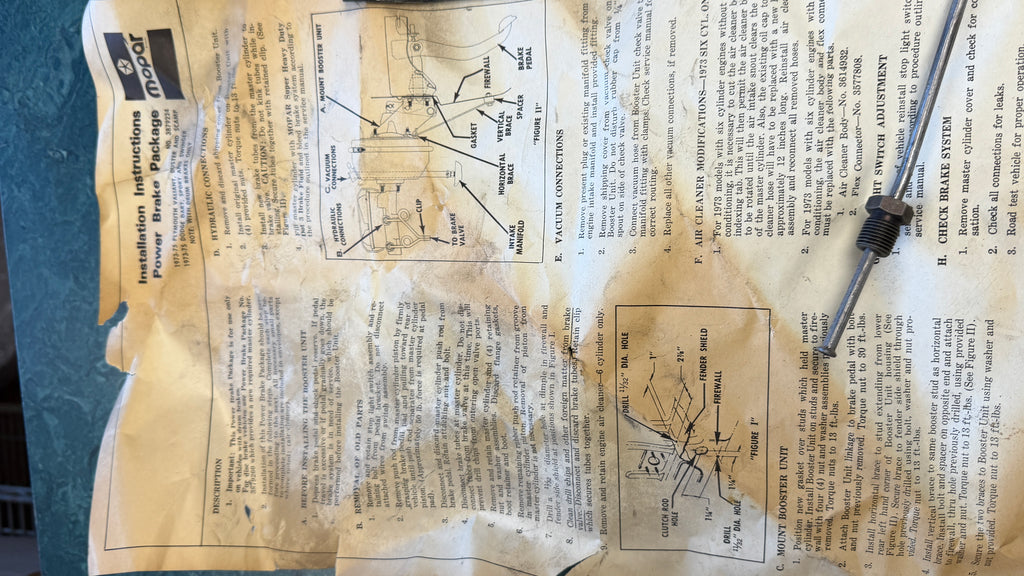 NOS 3879224, 73-75 Dart, Duster, Valiant, Scamp power brake booster ( Midland Ross)
