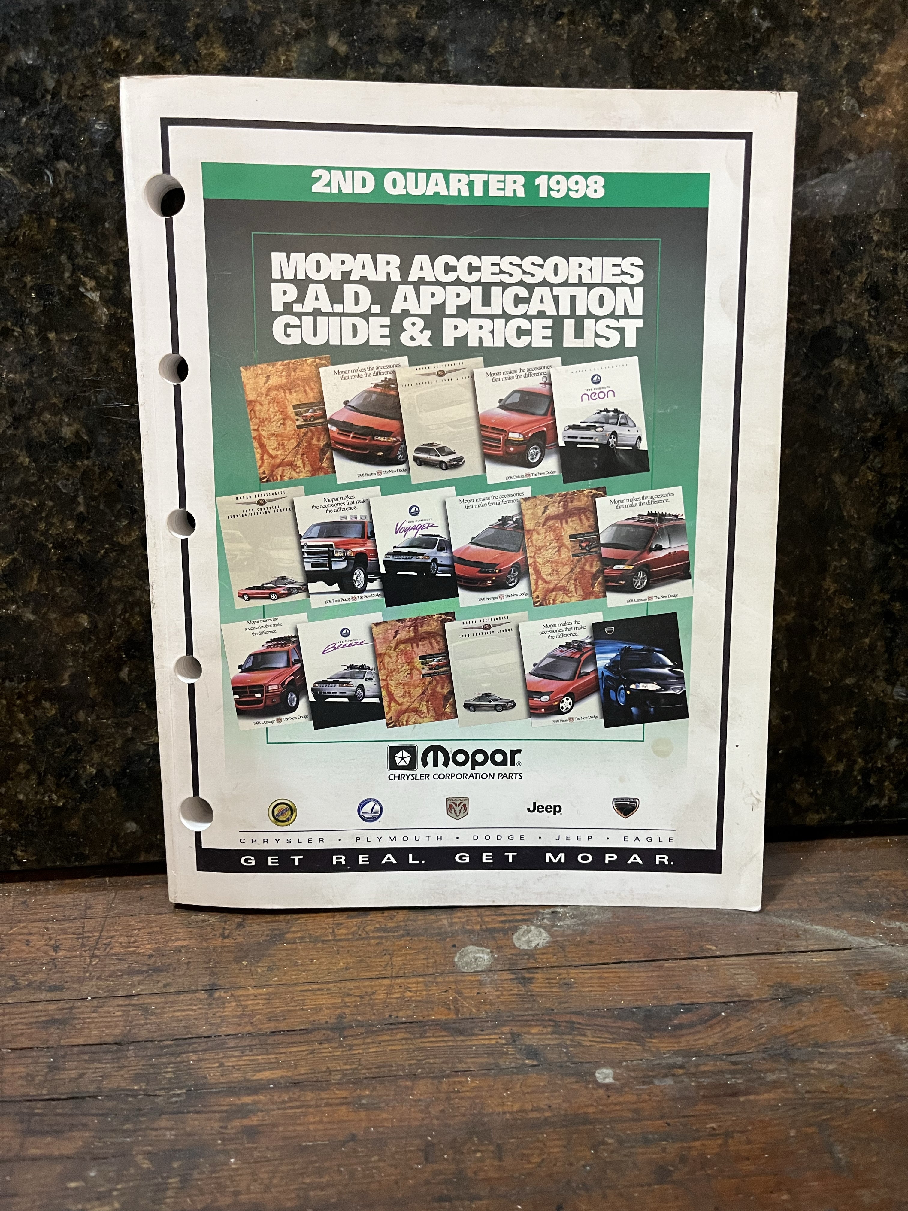 1998 2nd Quarter Mopar Accessories P.A.D. Application Guide and Price List