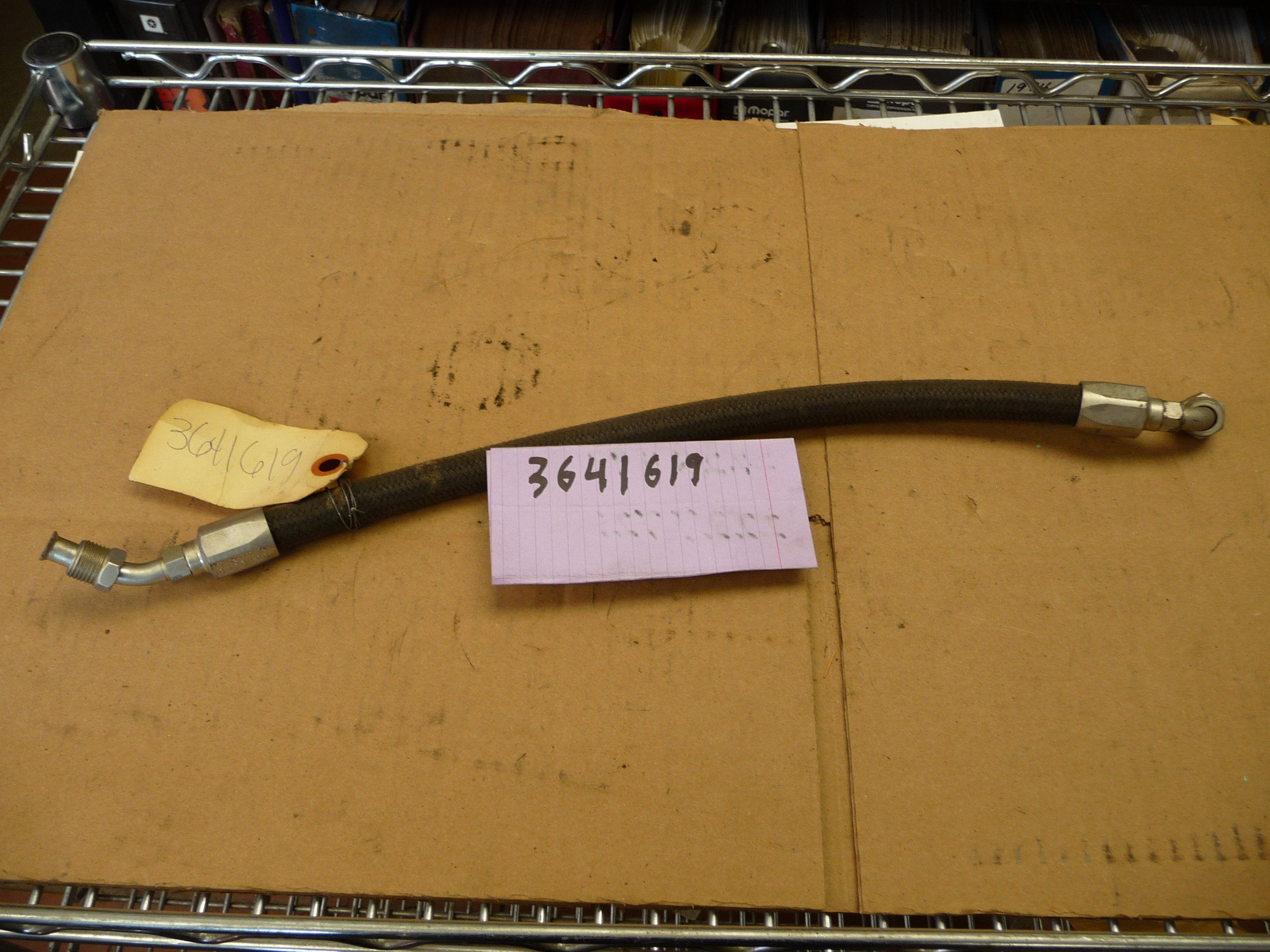 Power steering hose, pump to control valve pressure, with V555 eng., C-CT 800, 1974-1977