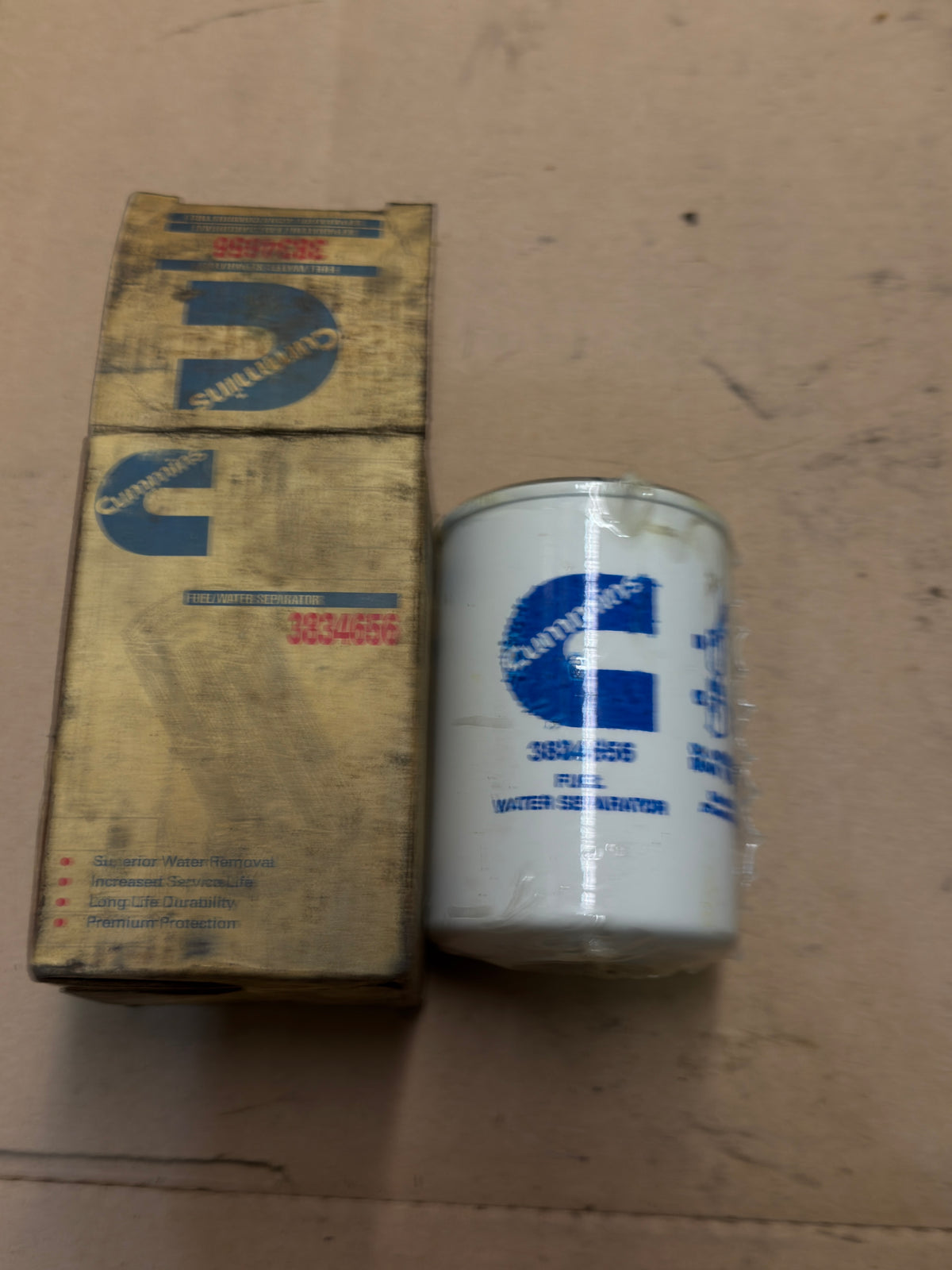 NOS 3834656 Spin-On Fuel Filter / Water Separator - 1989-93 Dodge Ram 5.9L Cummins