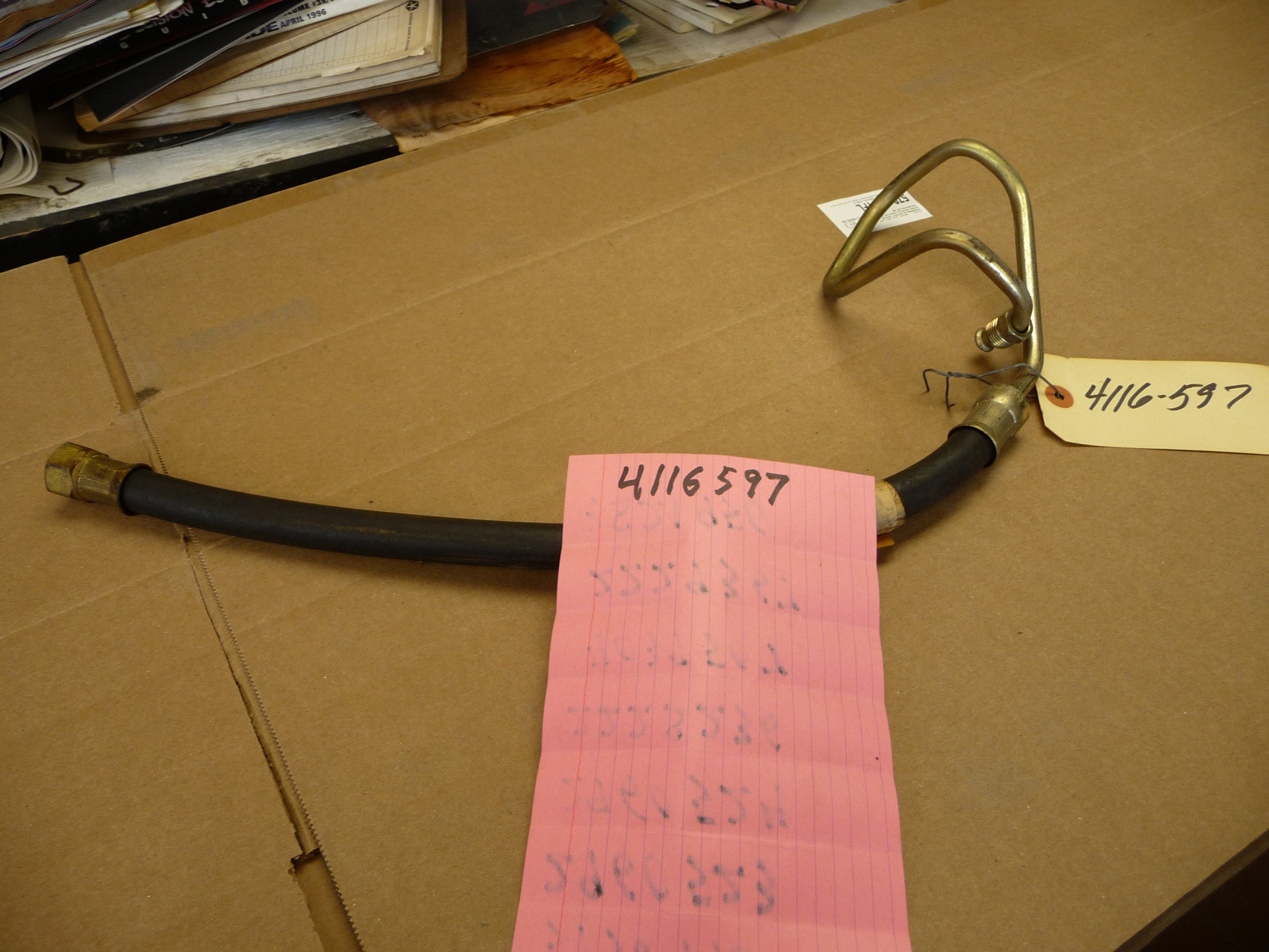 Power steering hose, hose assy., pump to hydraulic boost-pressure, CB4, MB4, B 1-2-3, 1979