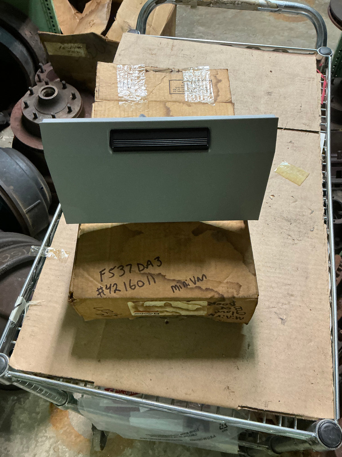 NOS Mopar 4216011 Outside Rear-View Mirror (Painted) - 1982 Dodge Truck / 1984 Ram Van