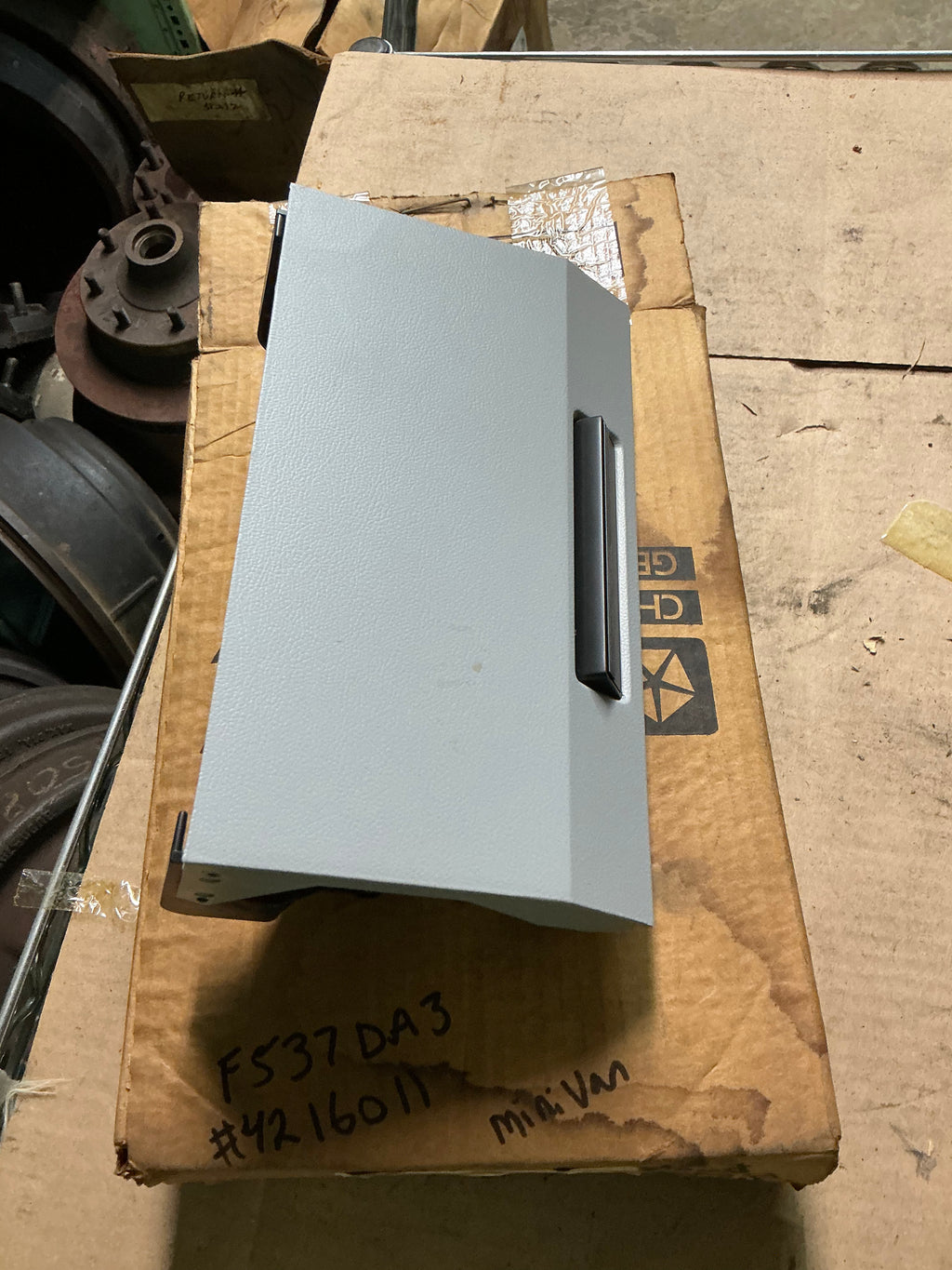 NOS Mopar 4216011 Outside Rear-View Mirror (Painted) - 1982 Dodge Truck / 1984 Ram Van