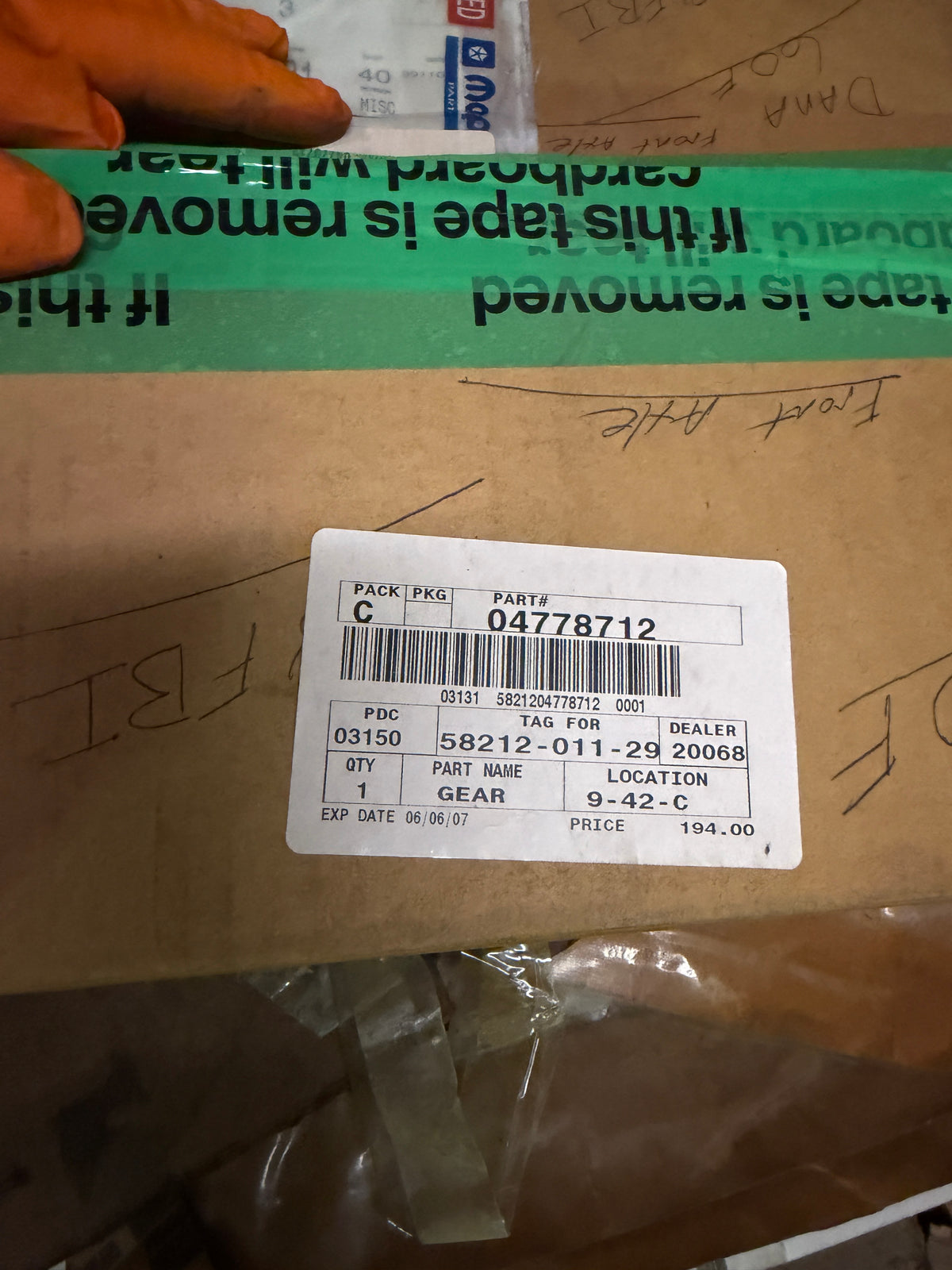NOS Mopar 4778712 Front Differential Gear Kit - 1994-99 Dodge Ram 2500 Dana 60