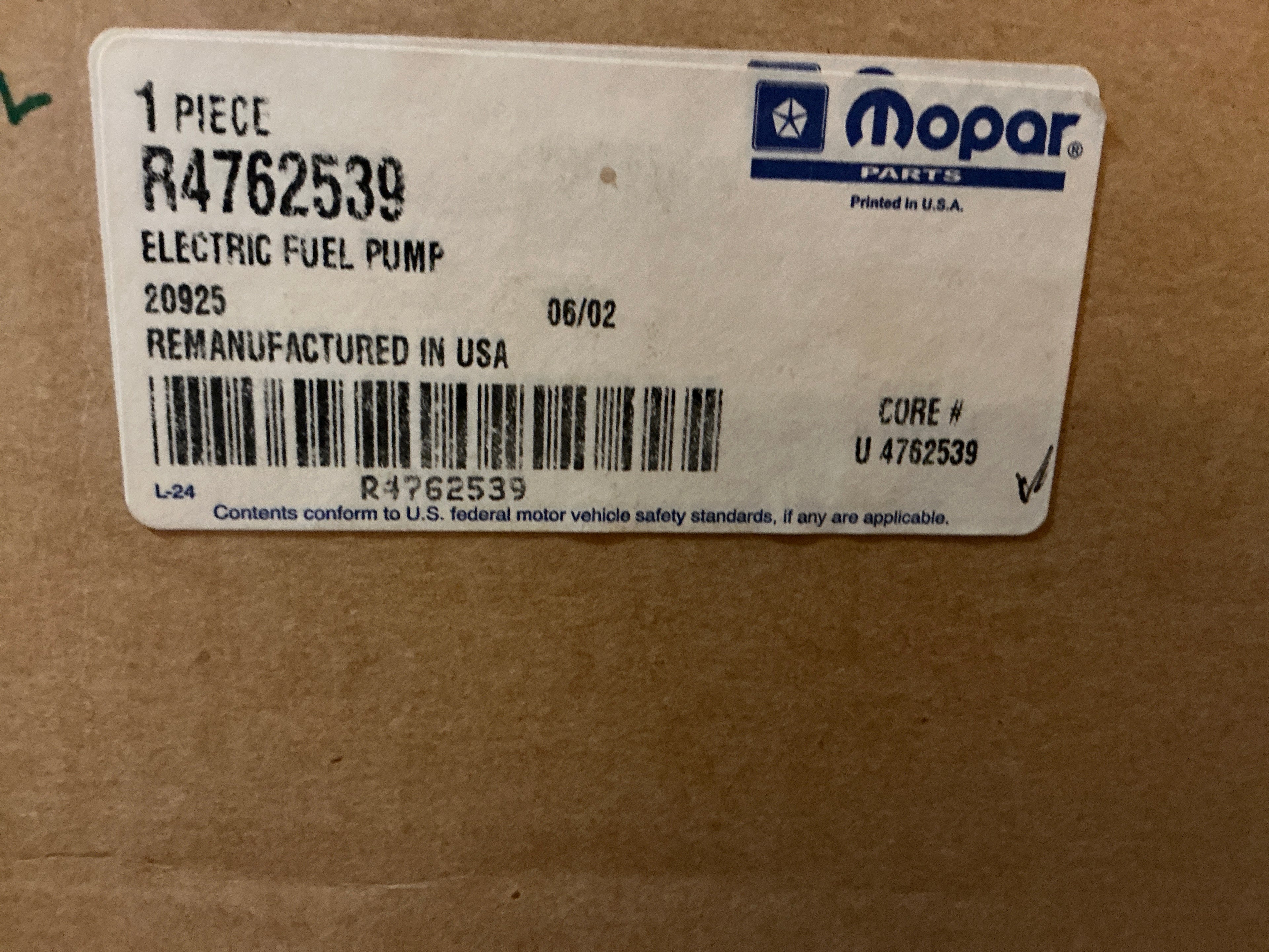 R4762539 Factory remanufactured Dodge Truck fuel sending unit 91–93 gas engine, NOS OEM