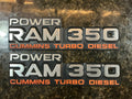 Pair of OEM Cummins POWER RAM 350 Badges