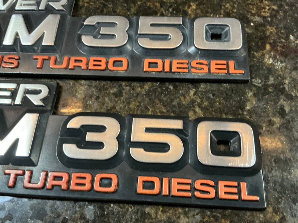 Pair of OEM Cummins POWER RAM 350 Badges