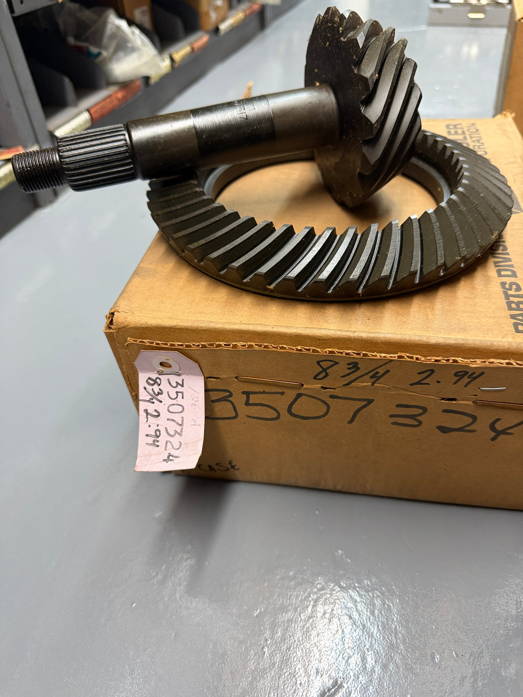 NOS 3507324 Ring and Pinion 3.55 ratio, B body with 8 3/4 rear