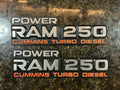 Pair of OEM Cummins POWER RAM 250 Badges