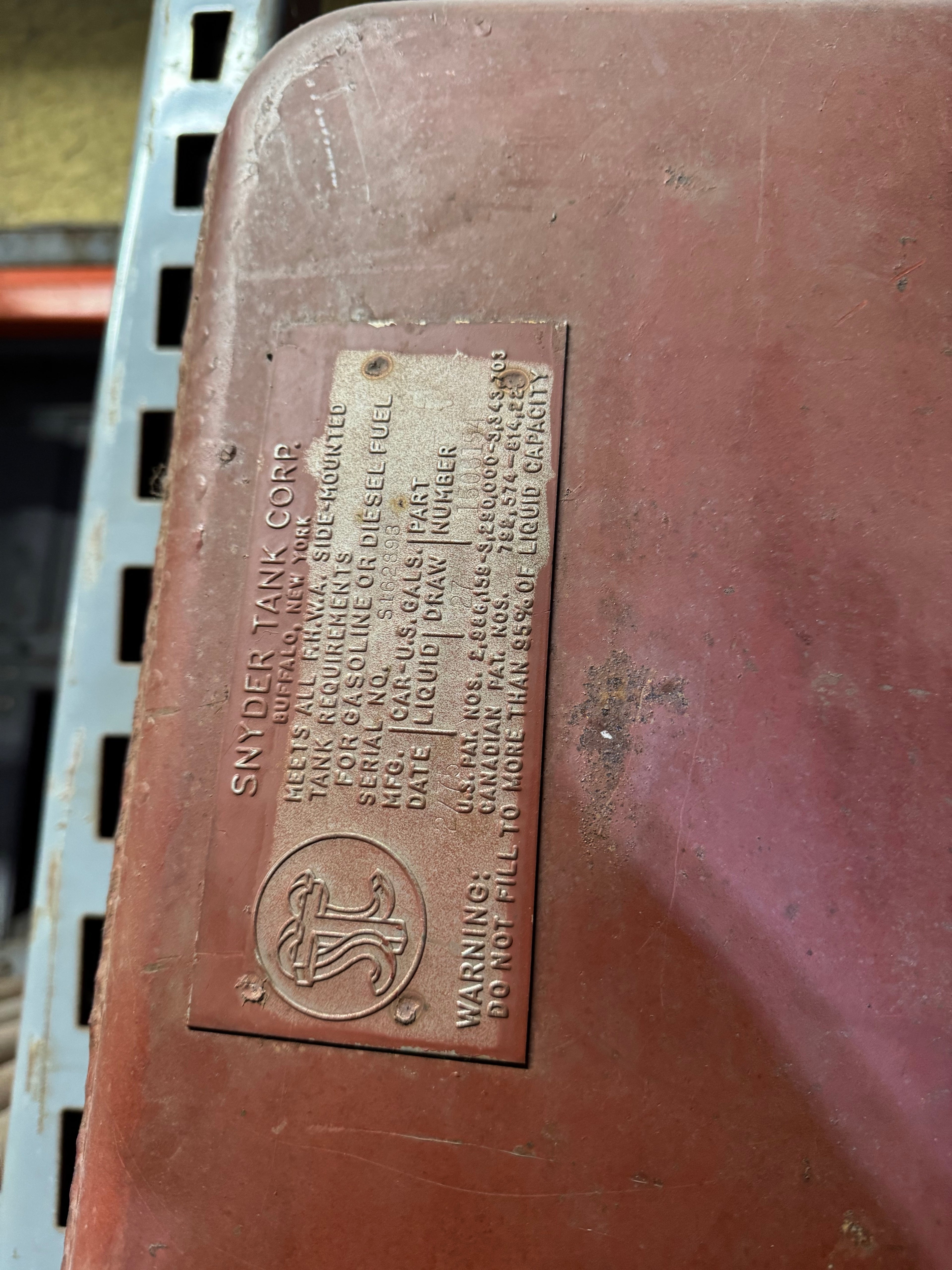 1506154 Dodge Medium/ Heavy Duty Truck, steel Fuel tank 27 gal. 1975 NOS