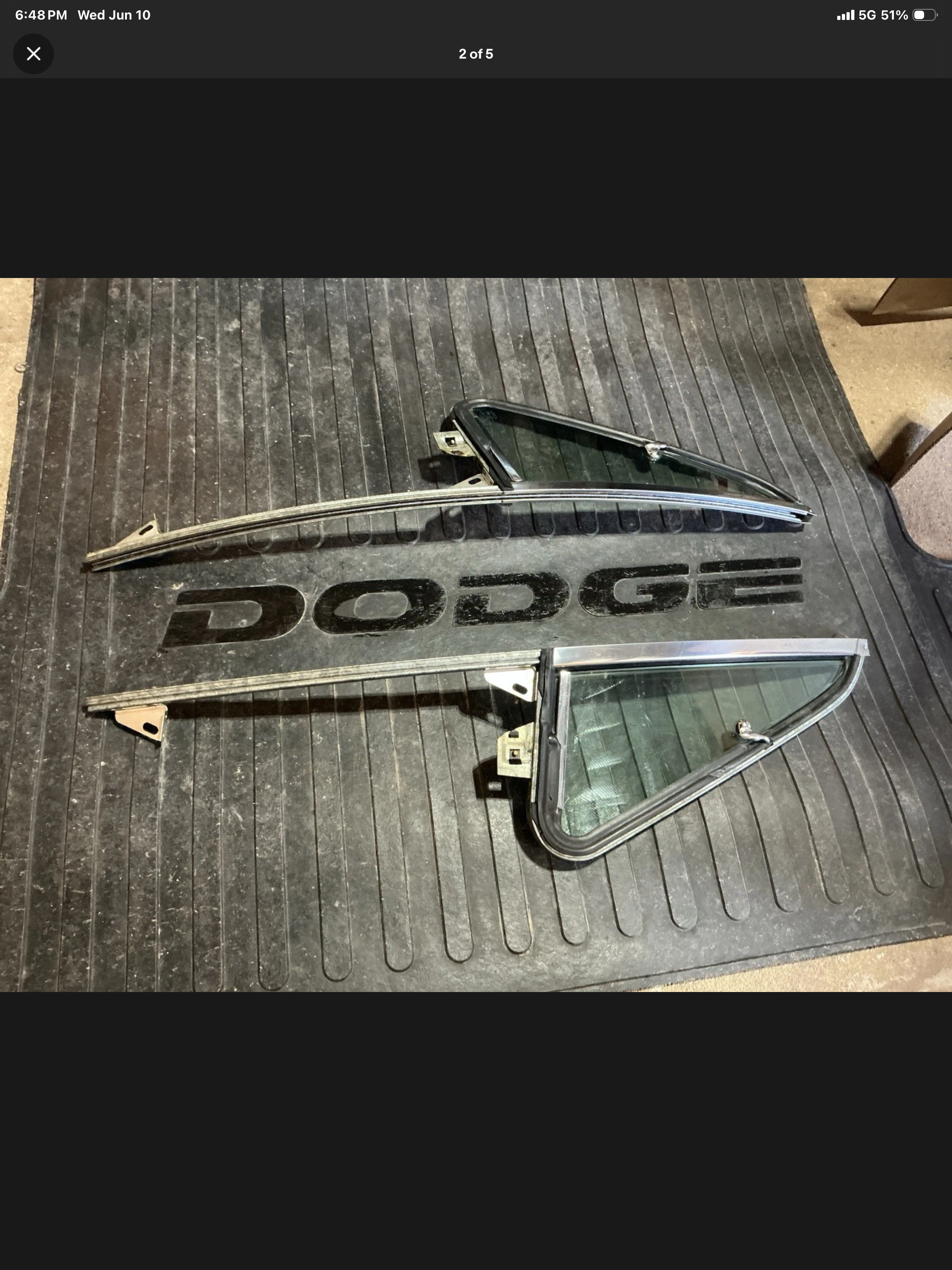 NOS 1974 1/2 door  Ramcharger/ Trailduster vent window pair, clear or tinted