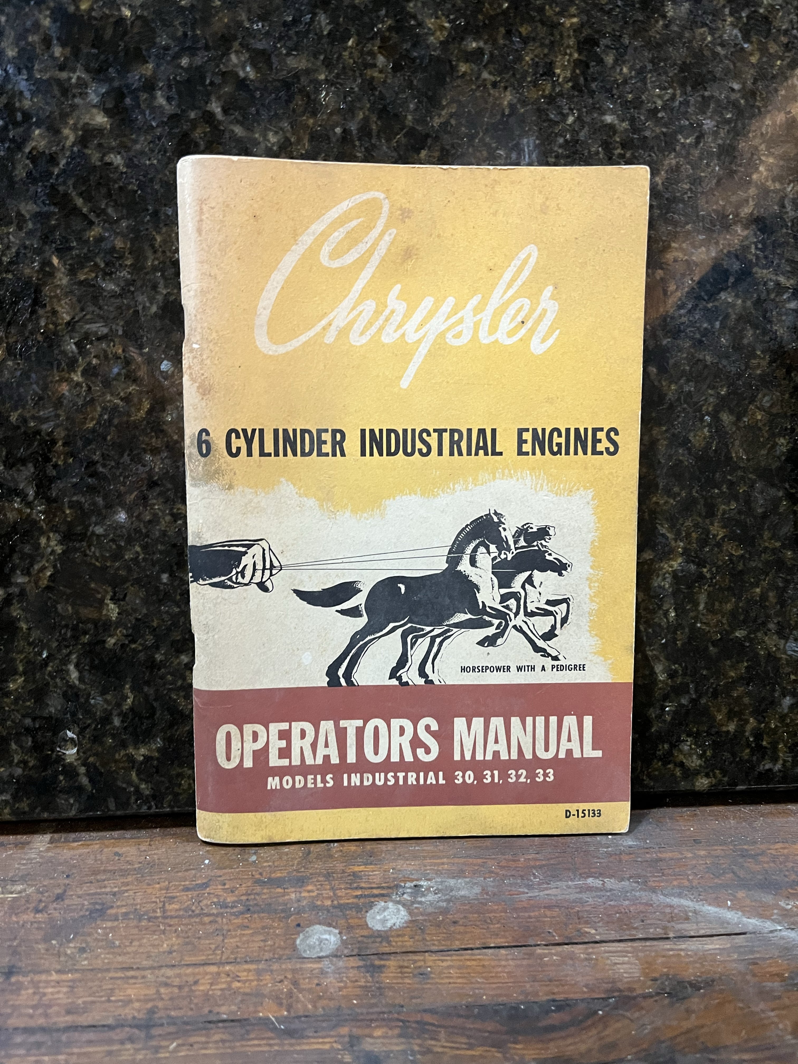 Chrysler 6 Cylinder Industrial Engines Operators Manual
