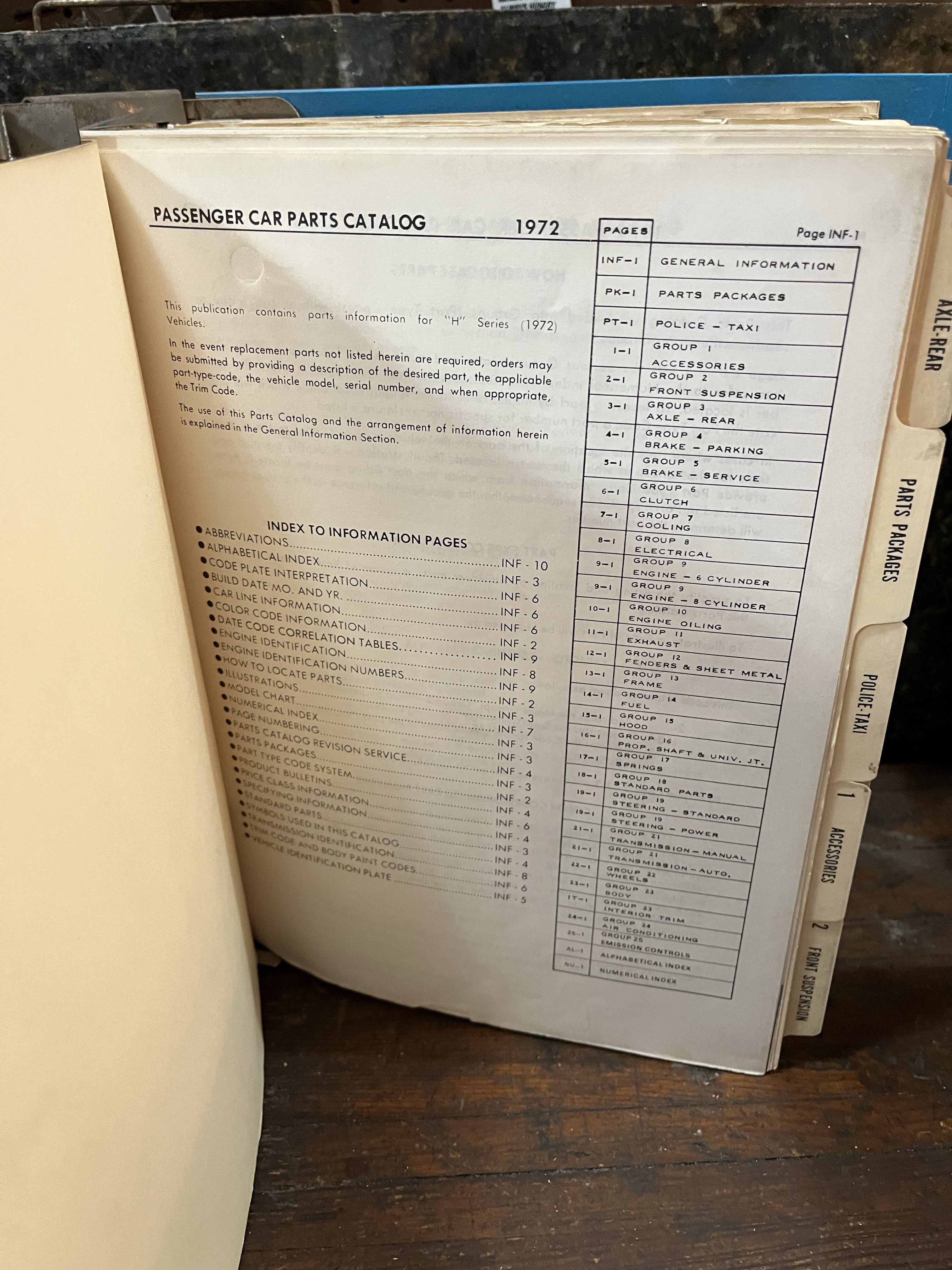Chrysler Parts Catalog Passenger Car Parts