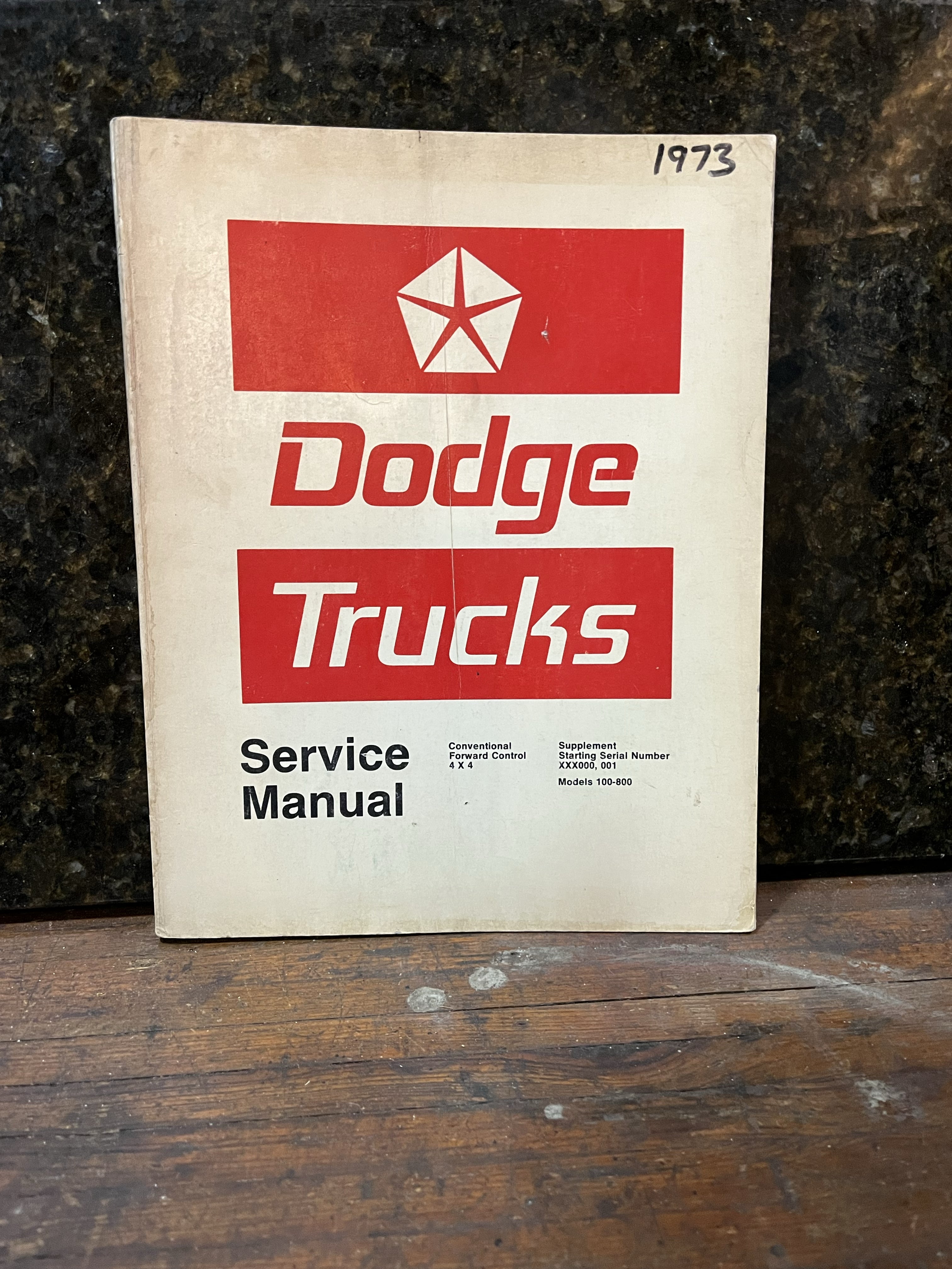 Dodge Trucks Service Manual Conventional Forward Control 4x4 Models 100-800