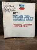 Light Duty Truck, Passenger Utility and Recreational Vehicle (truck price, bulletin and order coding guide)