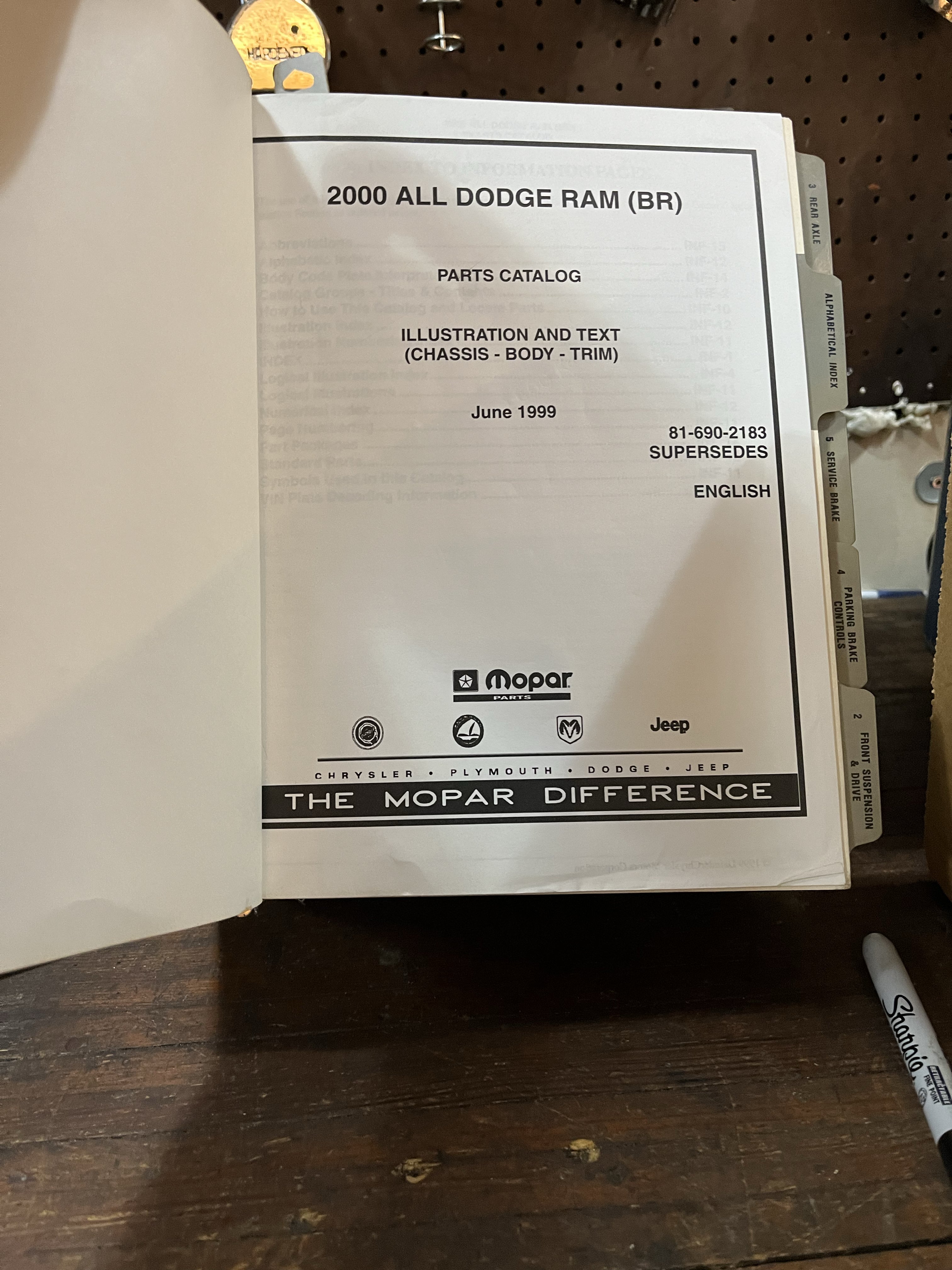 Mopar Parts Catalog Ram Truck (gray binder)
