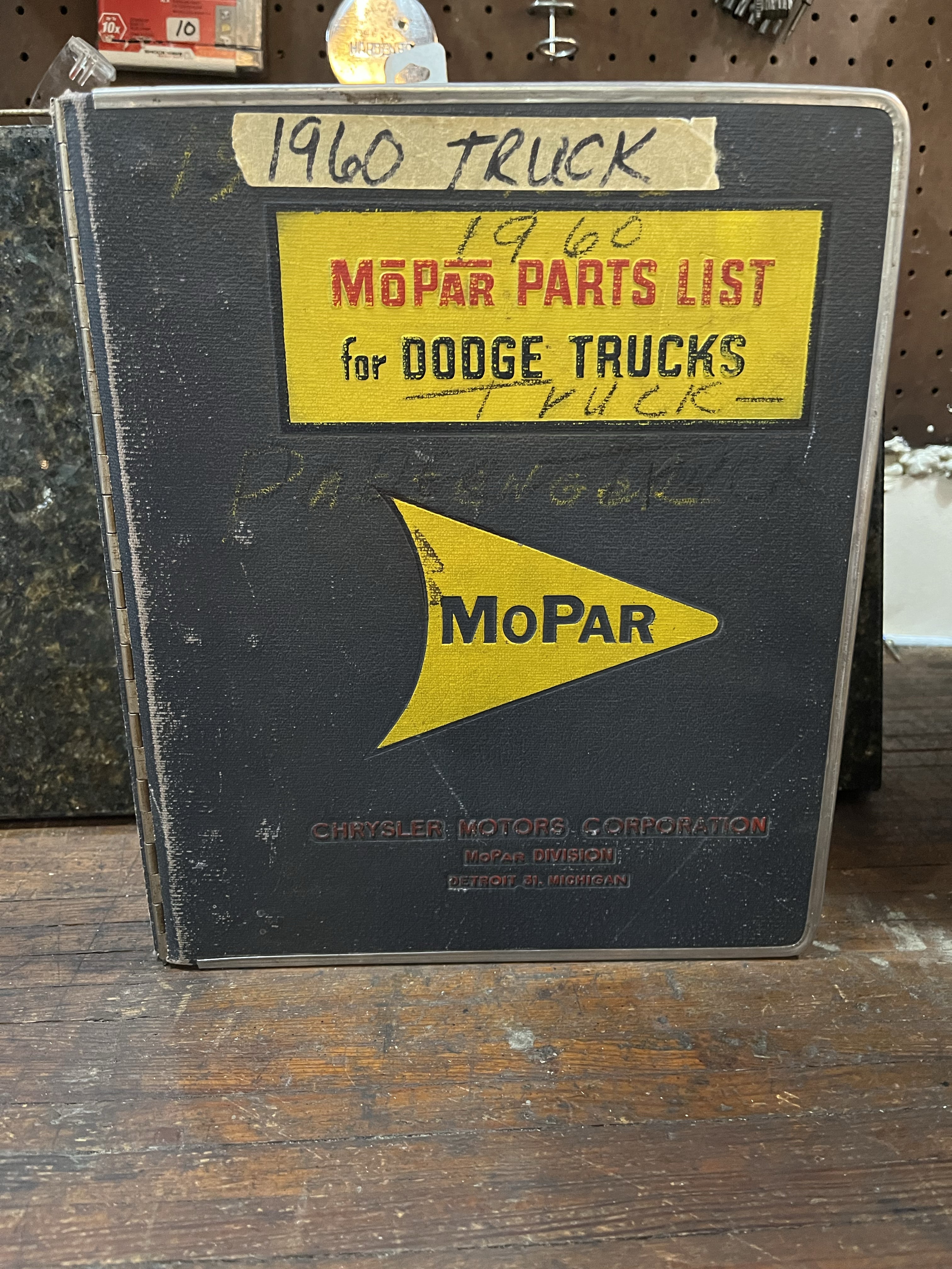 Mopar Parts List catalog for 1960 Dodge Trucks