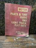 Motor Parts & Time Guide 1983 Light Truck Flat Rate